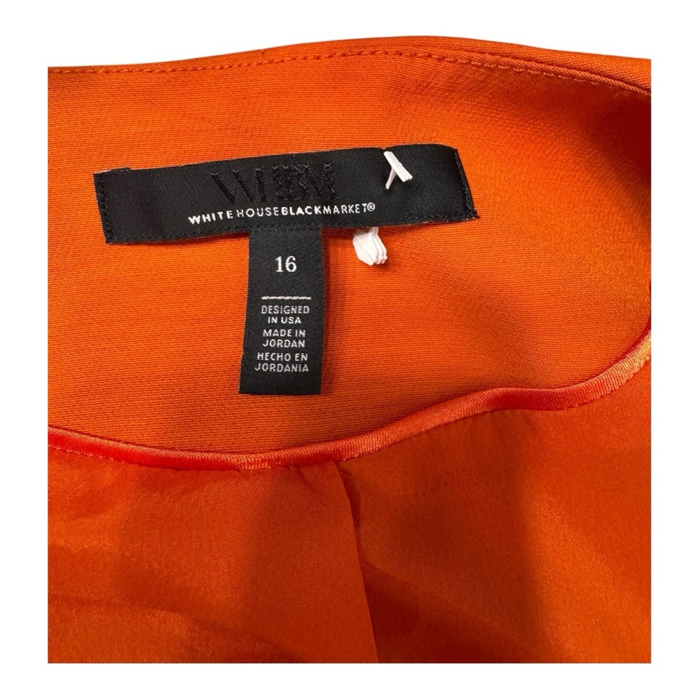 White House Black Market Bold Orange suit size 16 - Picture 3 of 15